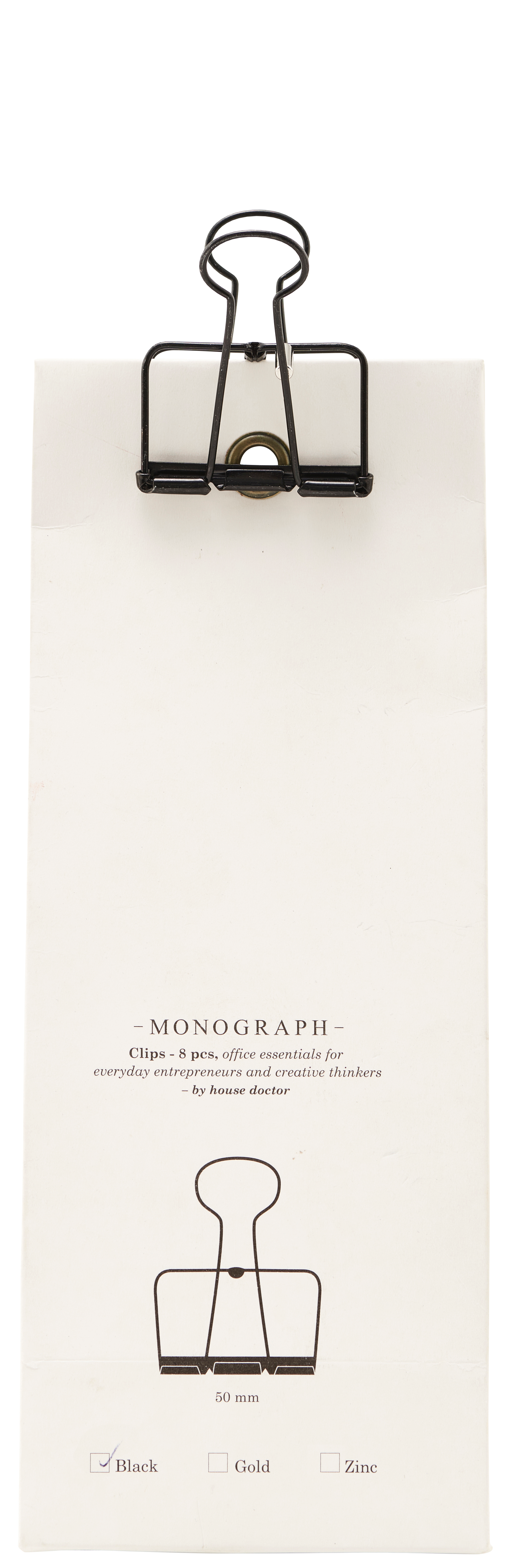 Klipsy metalowe 5 cm czarne (8-Set) – obraz-1