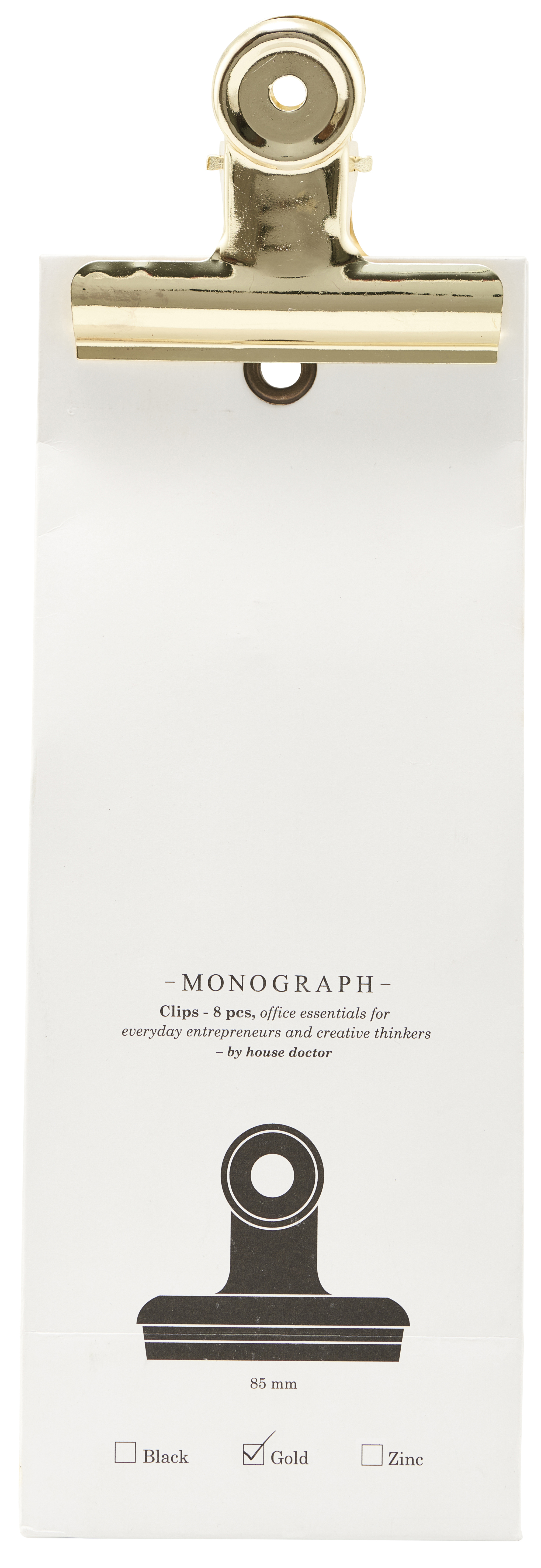 Klipsy złote 85 mm (8-set) złote – obraz-1