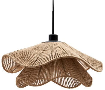 Klosz do lampy wiszącej jutowy naturalny Ø50 cm – obraz-1