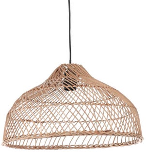 Klosz do lampy wiszącej rattanowy Ø43x23 cm – obraz-1