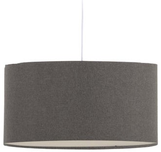 Klosz metalowy szary okrągły Ø40x20 cm – obraz-1