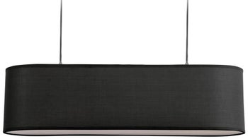 Klosz do lampy metalowy czarny podwójny 75x20 cm – obraz-1