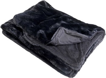 Koc czarny poliakryl i poliester 140x200 cm – grafika-1.