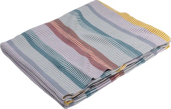 Koc kolorowy w paski 200x250 cm bawełna – obraz-1