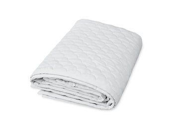 Kocyk dziecięcy Quilt 120x120 cm jasnoszary – obraz-1