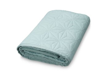 Kocyk dziecięcy Quilt Signature 120x120cm niebieski – obraz-1