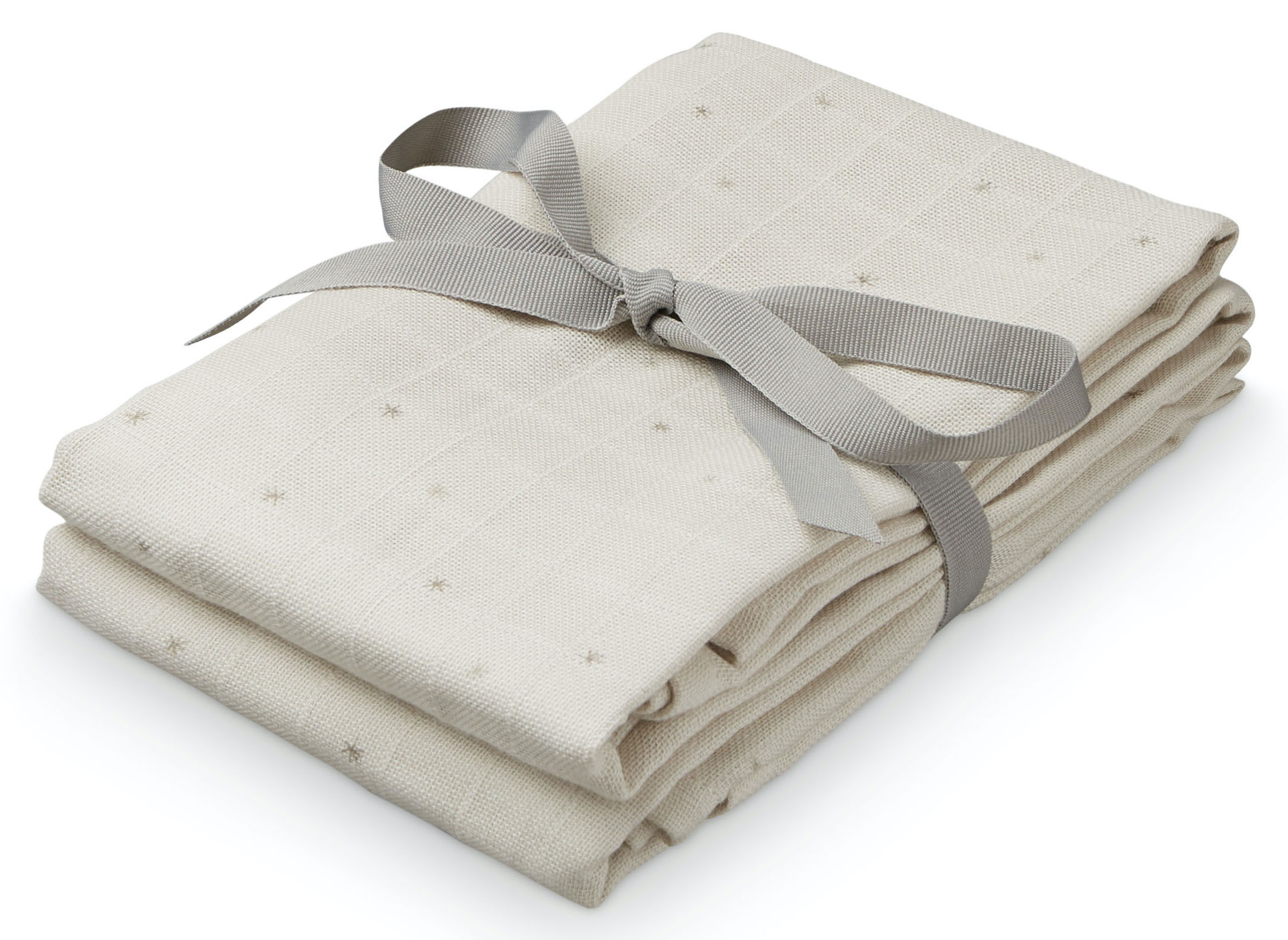 Kocyk muślinowy 68x76 cm Etoile Sand (2-set) – obraz-1