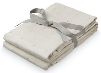 Kocyk muślinowy 68x76 cm Etoile Sand (2-set) – obraz-1
