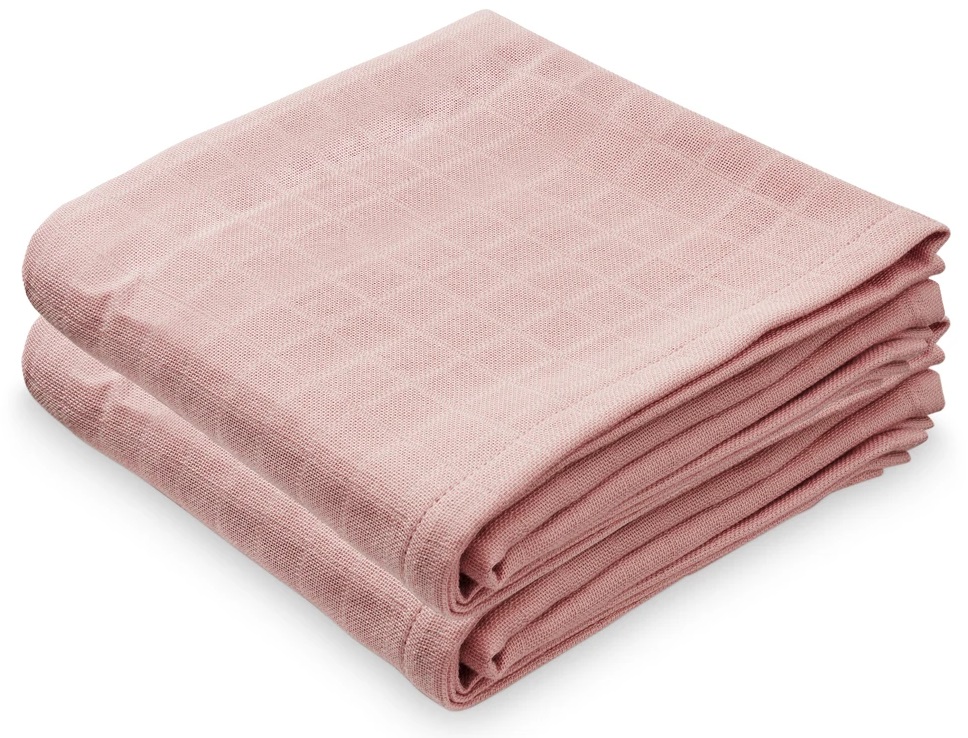 Kocyki muślinowe Premium (2-set) 70x70 cm jagodowe – obraz-1