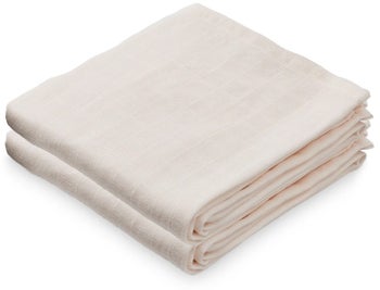 Kocyki muślinowe Premium (2-set) 70x70 cm pudrowy róż – obraz-1