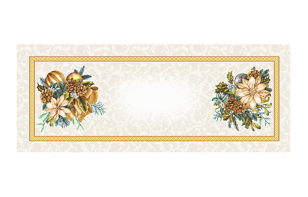 Коледен тишлайфер за маса BOUGIE 40X135 см – изображение-1