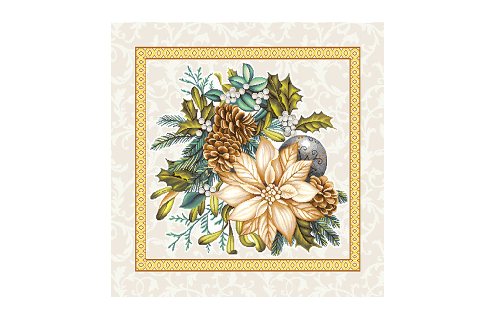 Коледна калъфка за въглавница BOUGIE 45X45 см – изображение-1