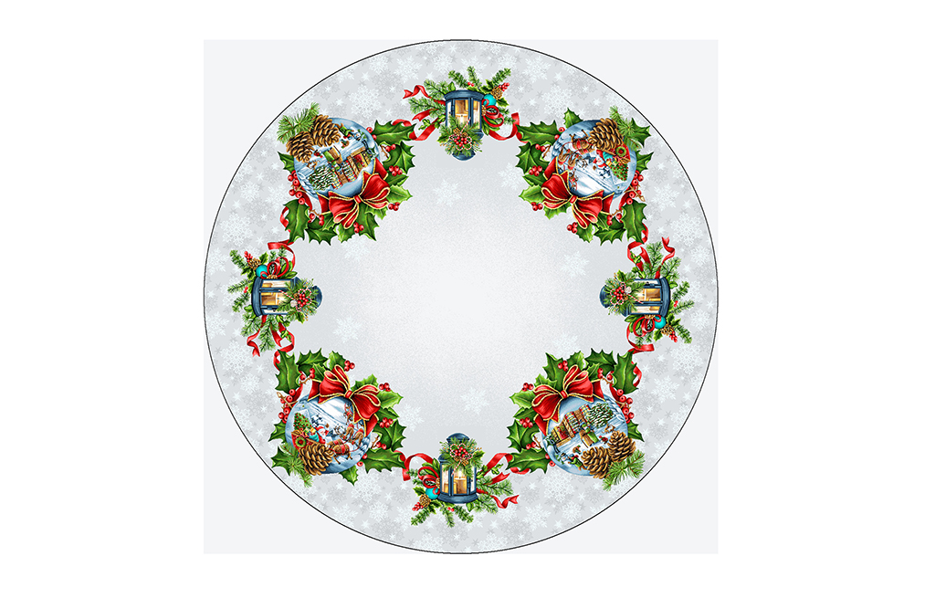 Коледна покривика за маса LUCE ф 135 см – изображение-1