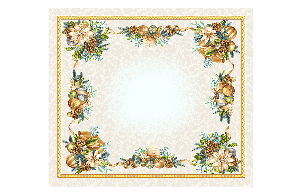 Коледна покривка за маса BOUGIE 115x135 см – изображение-1
