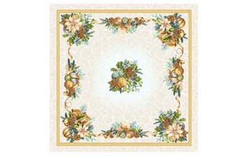 Коледна покривка за маса BOUGIE 135X135 см – изображение-1
