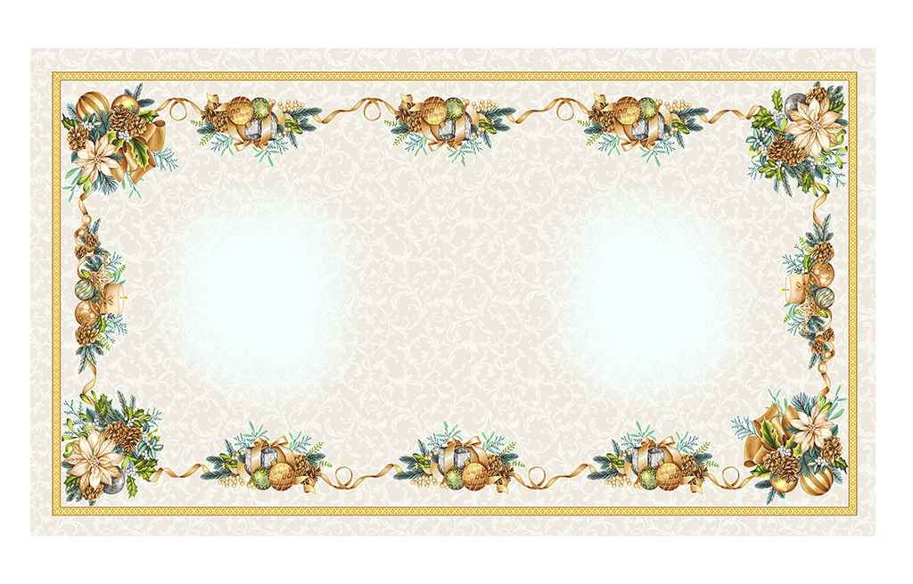 Коледна покривка за маса BOUGIE 135X235 см – изображение-1