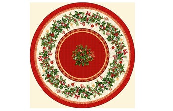 Коледна покривка за маса GINGLE-3 ф 135см – изображение-1