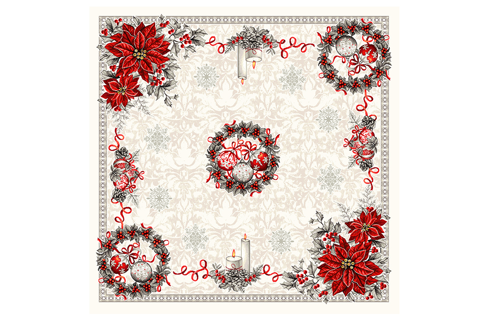 Коледна покривка за маса KRIS 90X90 см – изображение-1