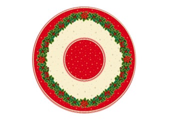 Коледна покривка за маса NEW CAROL ф 135 см – изображение-1