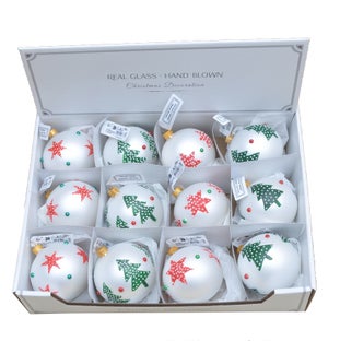 Коледна топка с борови иглички 10 см – изображение-1