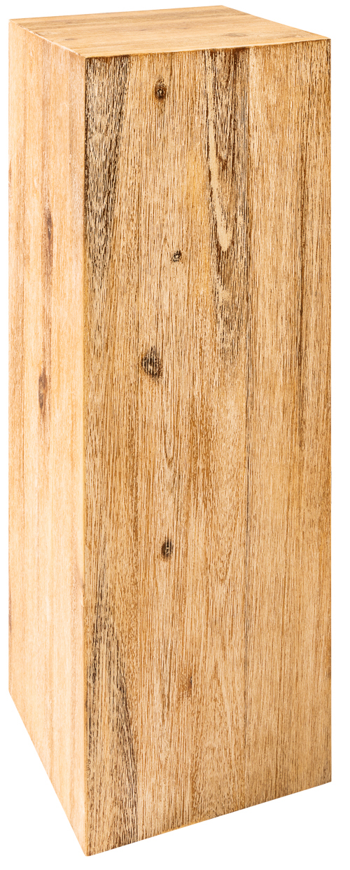 Dekoracja stojąca kolumna z drewna akacjowego bielona 75x27 cm – grafika-1.