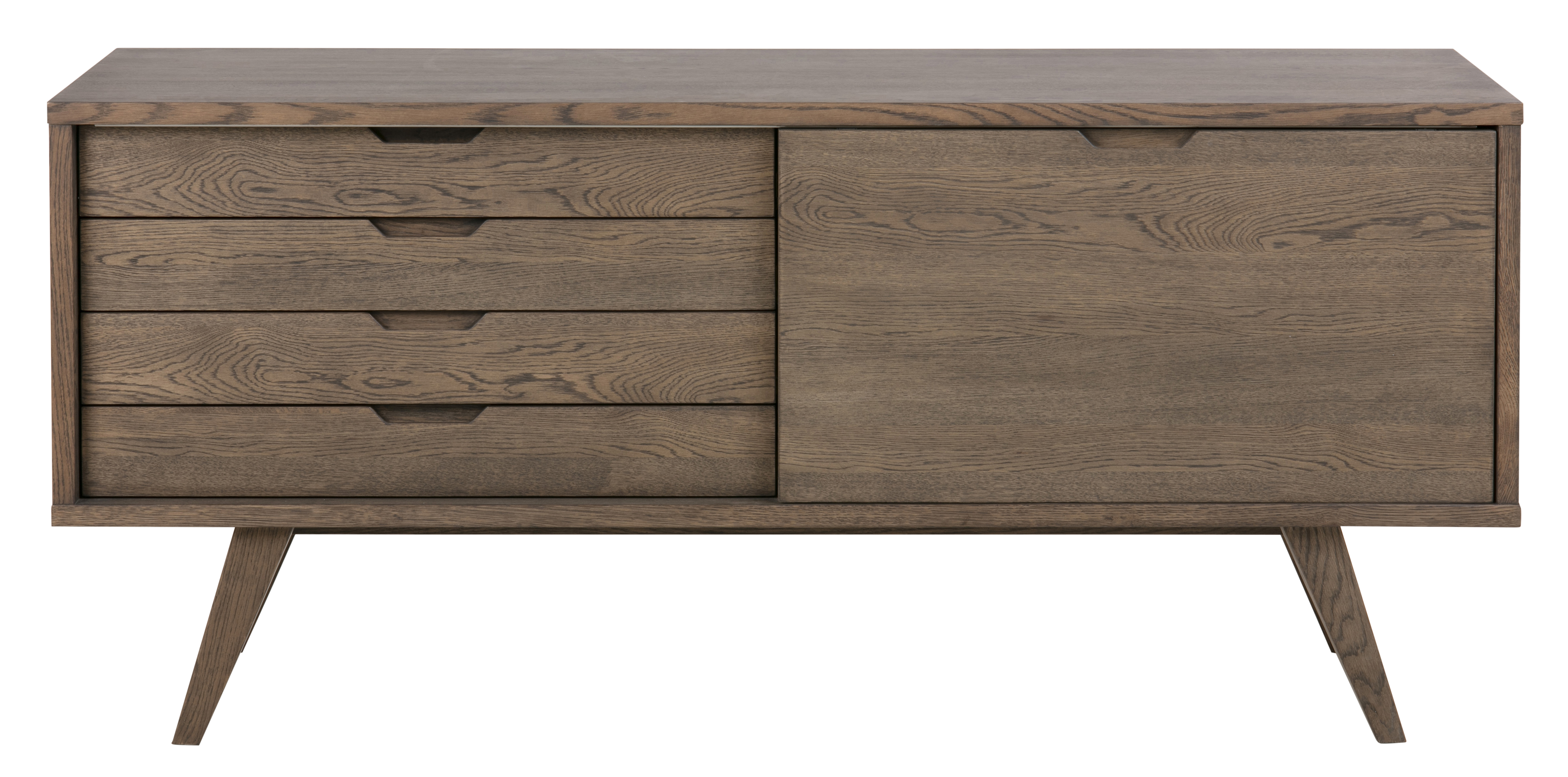 Komoda A-Line 160x72 cm naturalna przydymiona – obraz-1