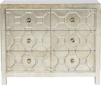 Komoda szampańska z 6 szufladami glamour 108 x 38 cm – obraz-1