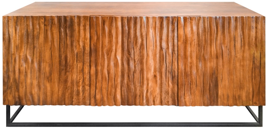 Komoda z drewna mango w odcieniu brązowym z czarnymi nogami – grafika-1.