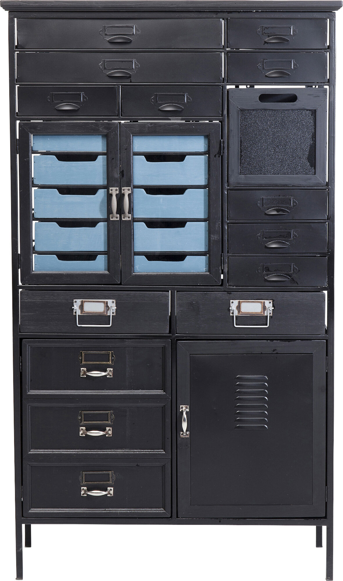 Art Factory kommode i sort farve i industrielt design – billede-1.