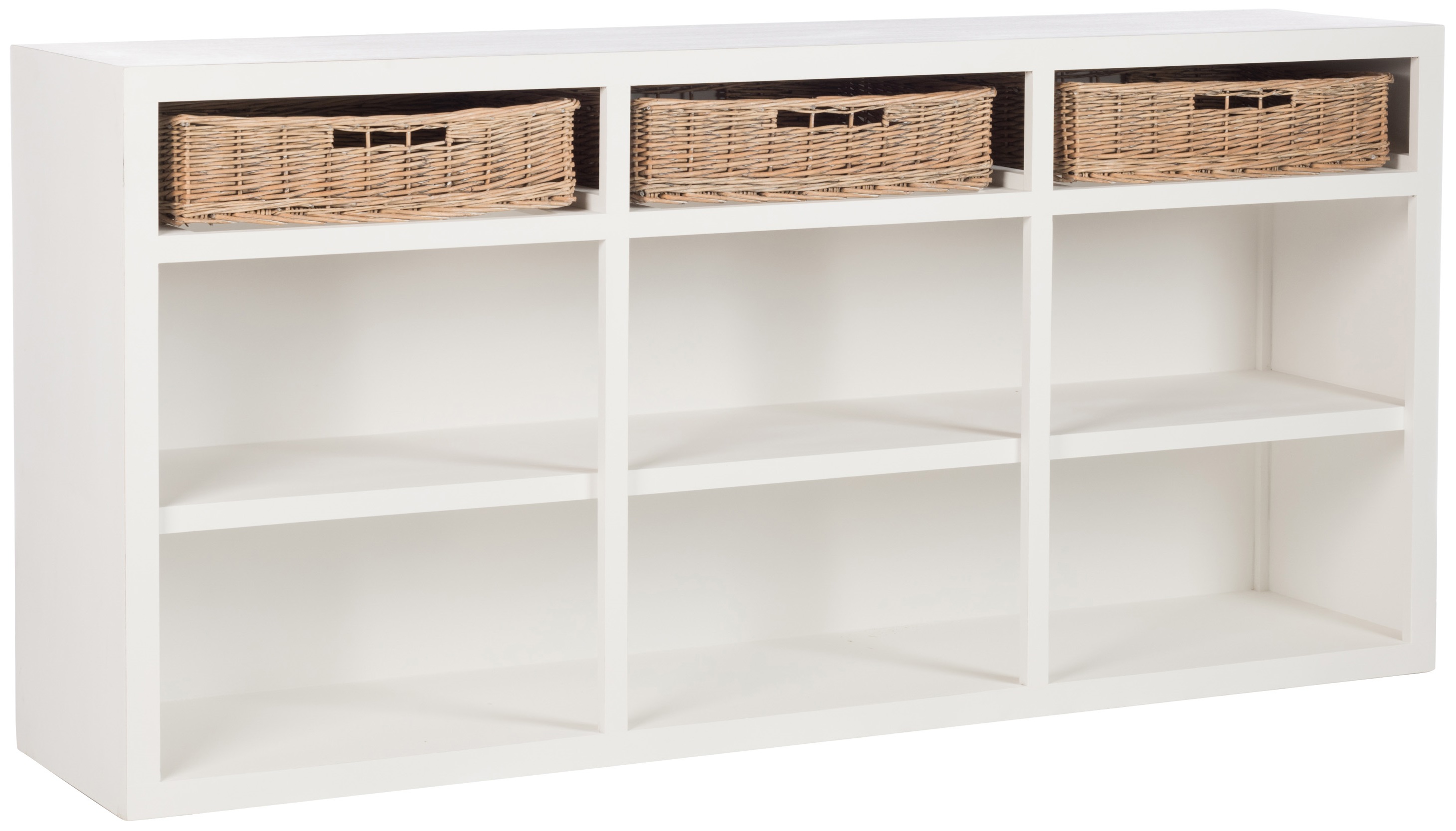 Komoda Baskets 180x85 cm biała – obraz-1