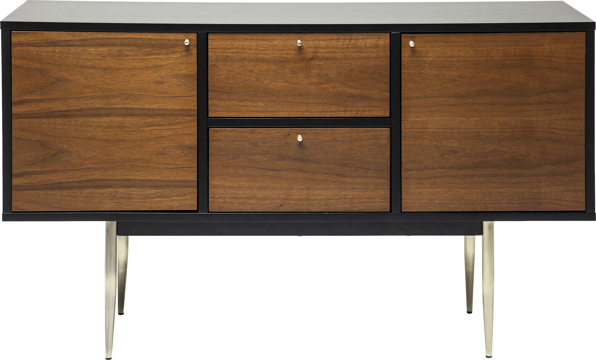 Komoda Casino 120x72 cm czarno-brązowa – obraz-1