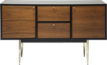 Komoda Casino 120x72 cm czarno-brązowa – obraz-1