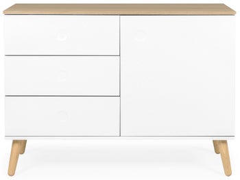 Komoda Dot 109x79 cm biała – obraz-1