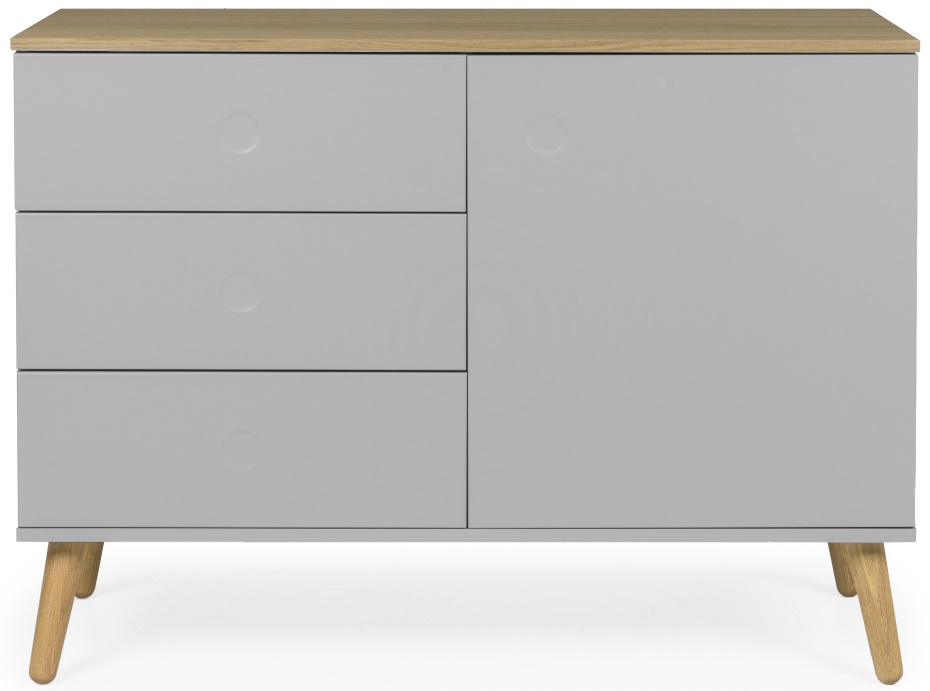 Komoda Dot 109x79 cm szara – obraz-1