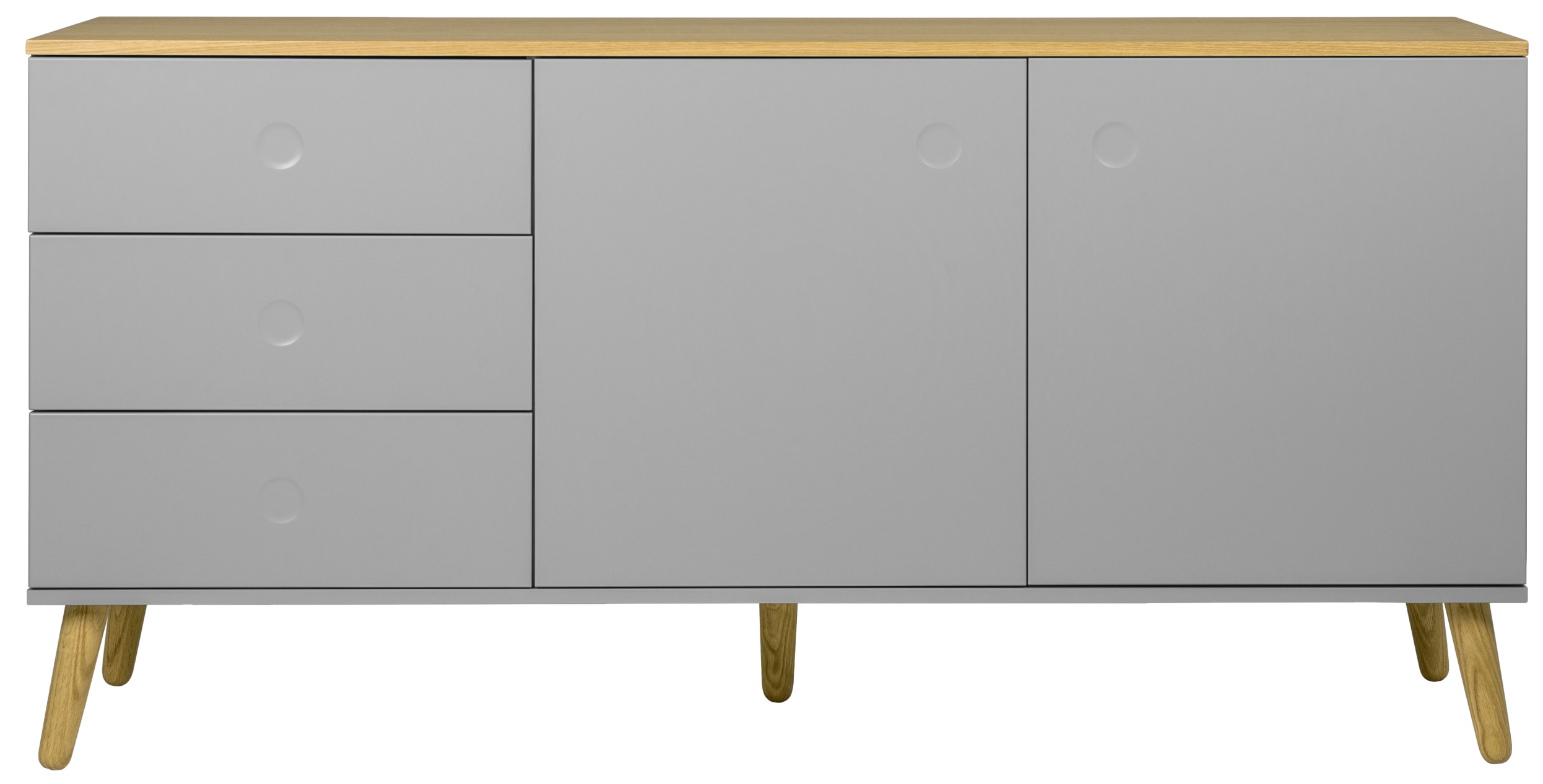 Komoda Dot 162x79 cm szara – obraz-1