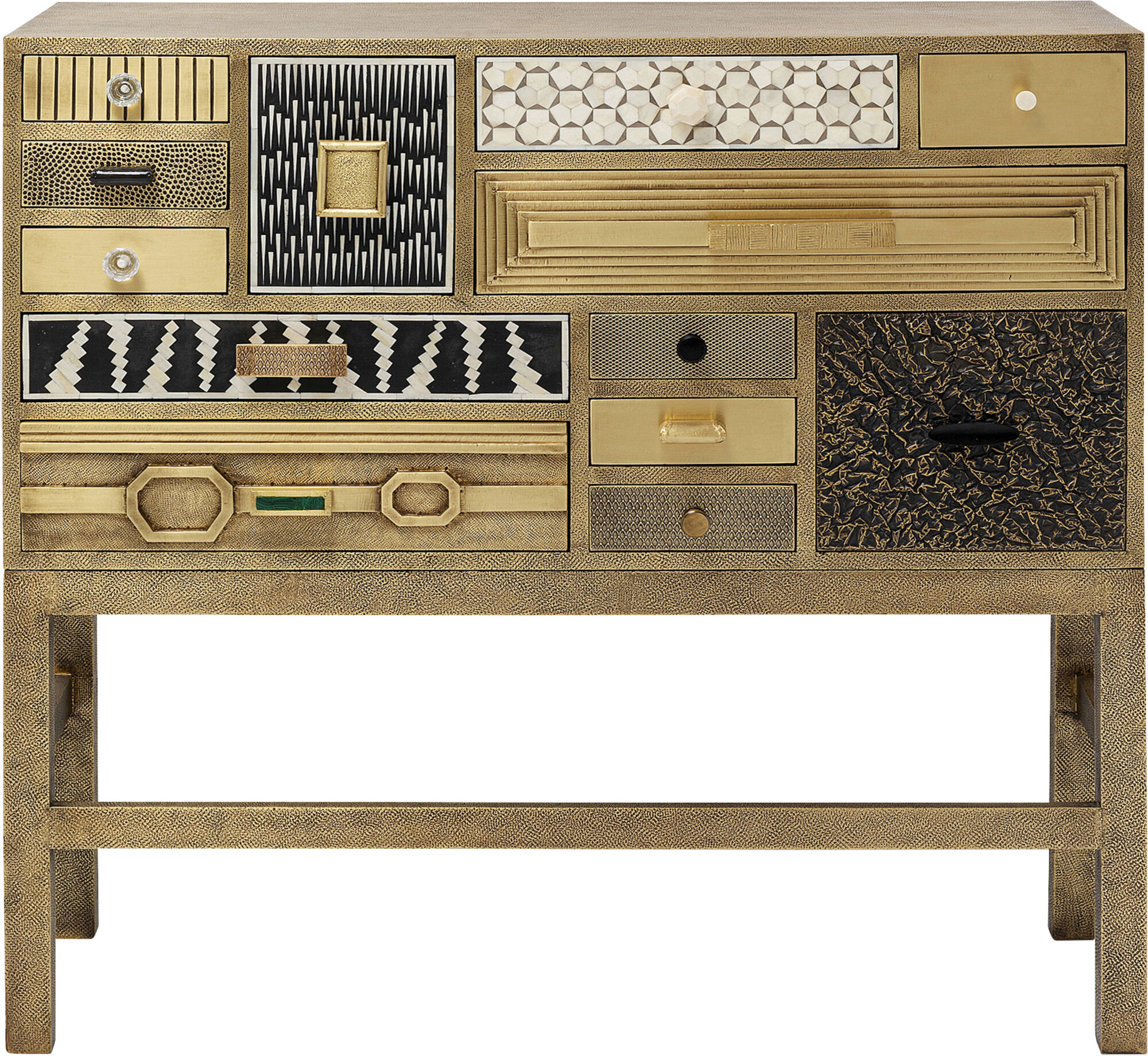 Cómoda exclusiva oro antiguo hecha a mano 110x105 cm – Imagen-1.