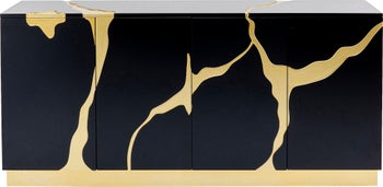 Komoda Cracked Black Gold 165x80cm – slika-1.