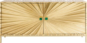 Sideboard Illumino - Guld 2 Dörrar, 80x160cm – bild-1.