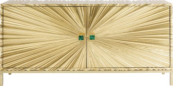 Komoda złota dwudrzwiowa glamour 160x40 cm – obraz-1