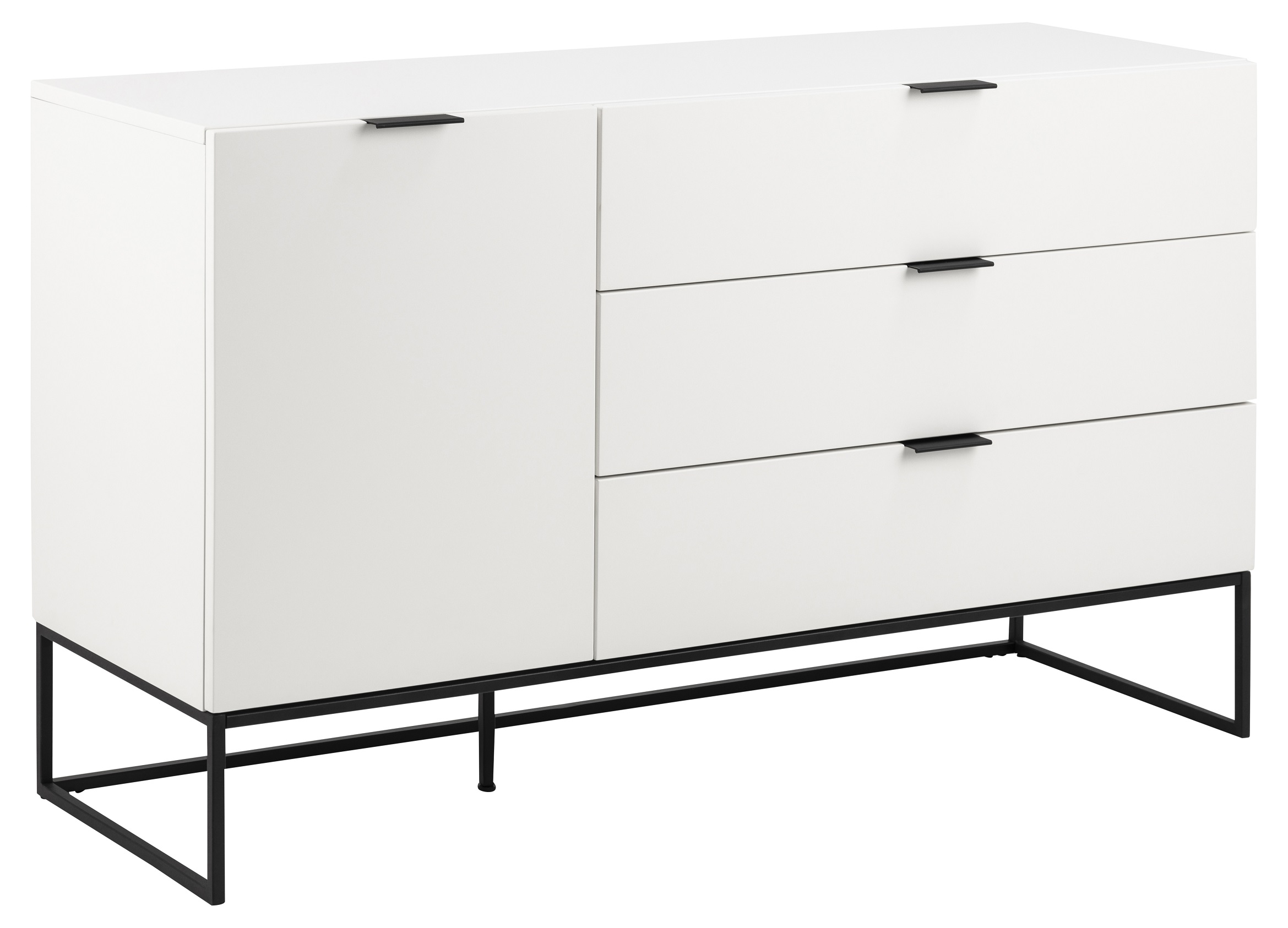 Komoda Galford 134x80 cm biała – obraz-1