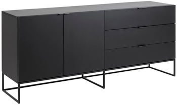 Komoda Galford 180x80 cm czarna – obraz-1