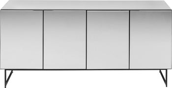 Komoda lustrzana 4-drzwiowa nogi czarne 160x80 cm – obraz-1