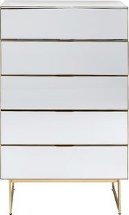 Commode Soran 5 tiroirs doré 65x114cm – Imagen-1.