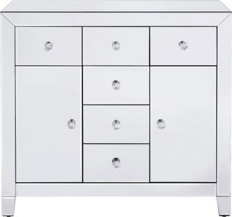 Komoda lustrzana blat lustro srebrna 88 x 41 cm – obraz-1