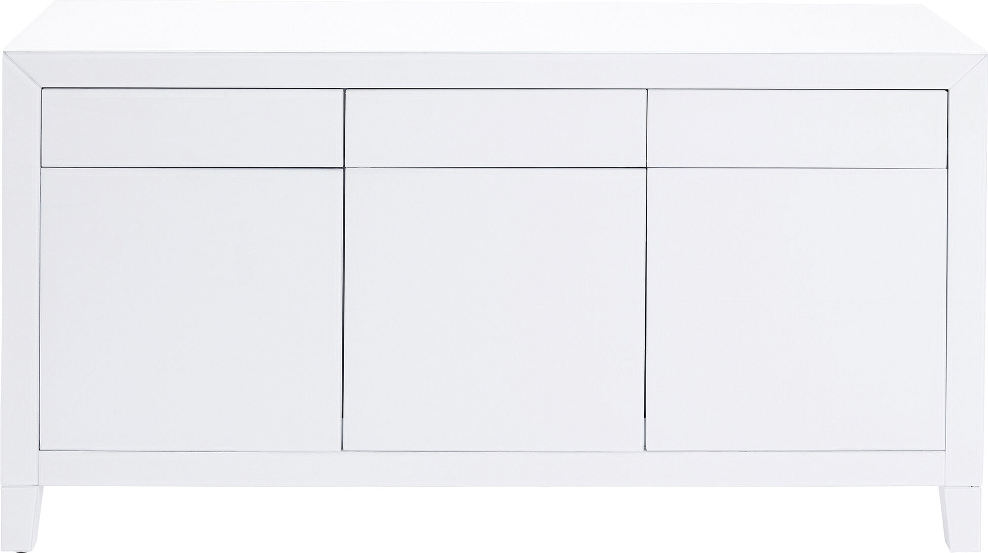 Komoda biała szklana 141 x 45 cm – obraz-1