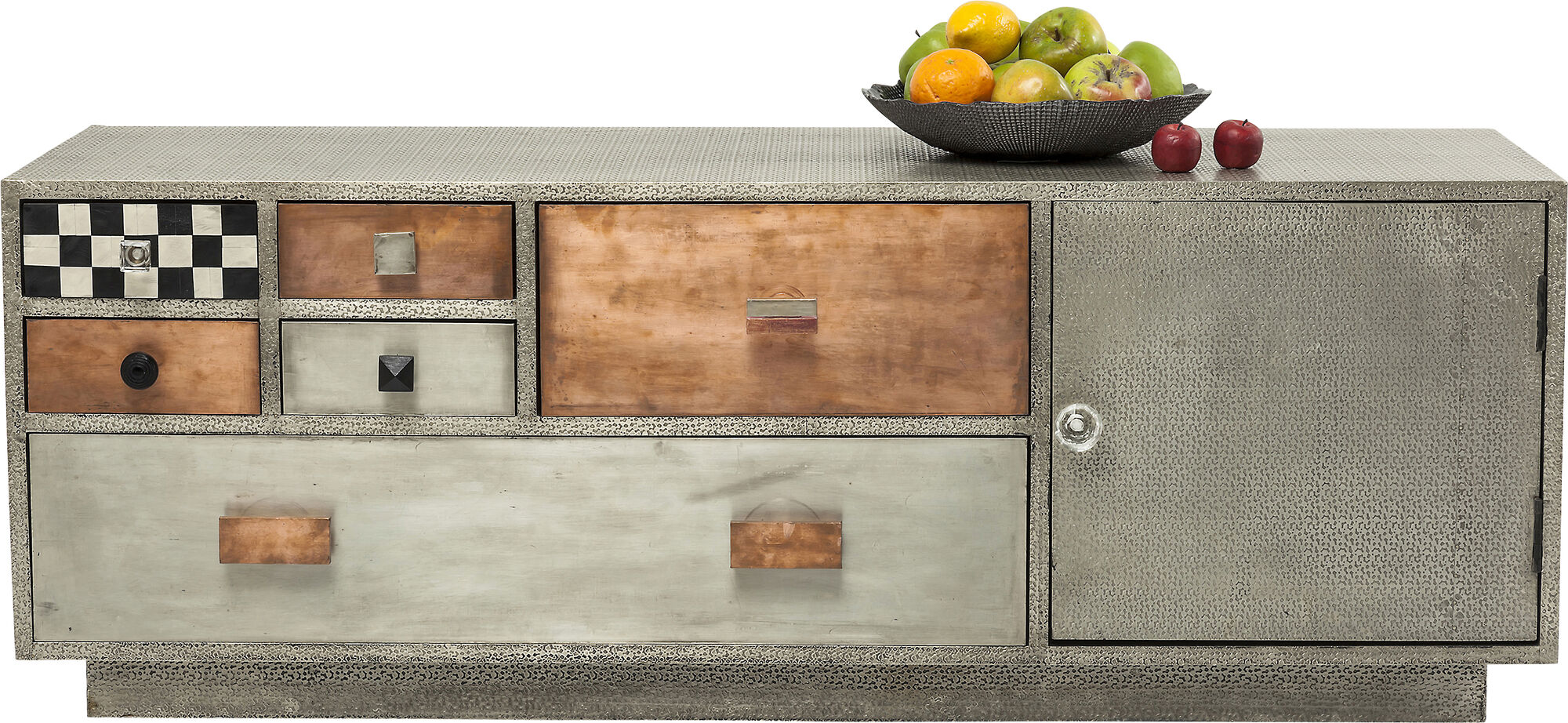 Komoda Marokko 140x50 cm srebrna – obraz-1