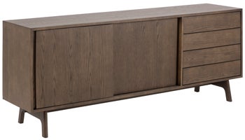 Komoda Nordi 186x74 cm dąb przydymiony – obraz-1