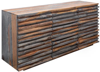 Szara komoda z naturalnego drewna 160 cm – grafika-1.