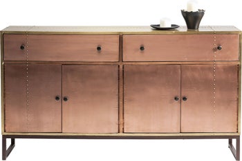Komoda Rivet Copper 160x90 cm miedziana – obraz-1
