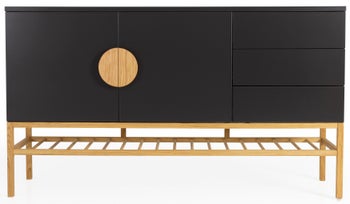 Komoda Scoop 176x100 cm czarna – obraz-1